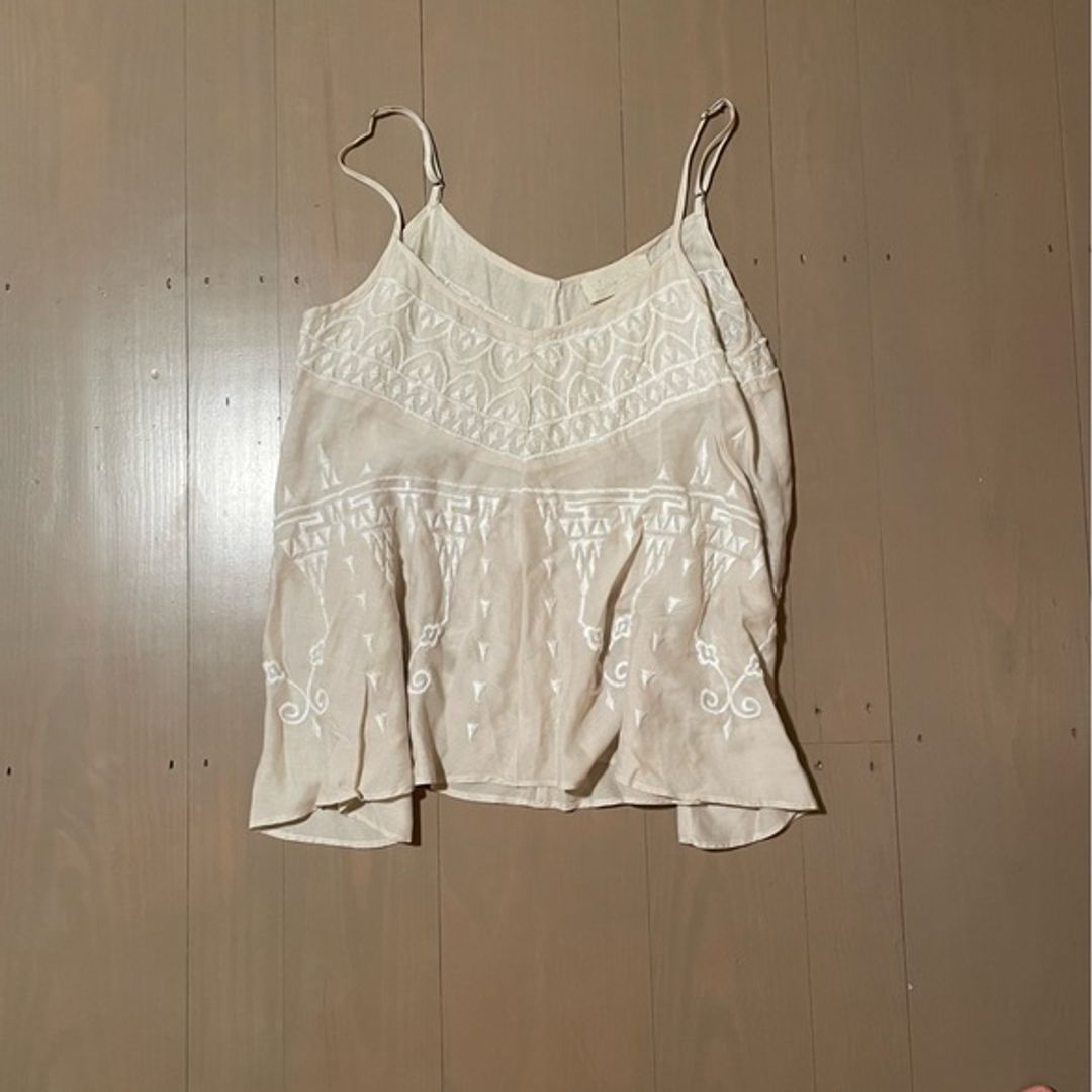 Love Sam Embroidered Detail Flowy Tank