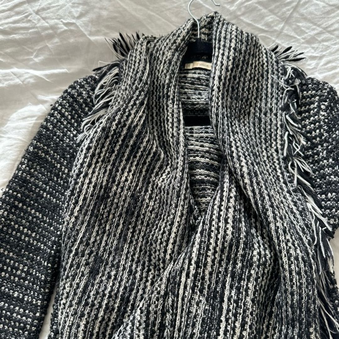 Vince Sweater Fringe Coat