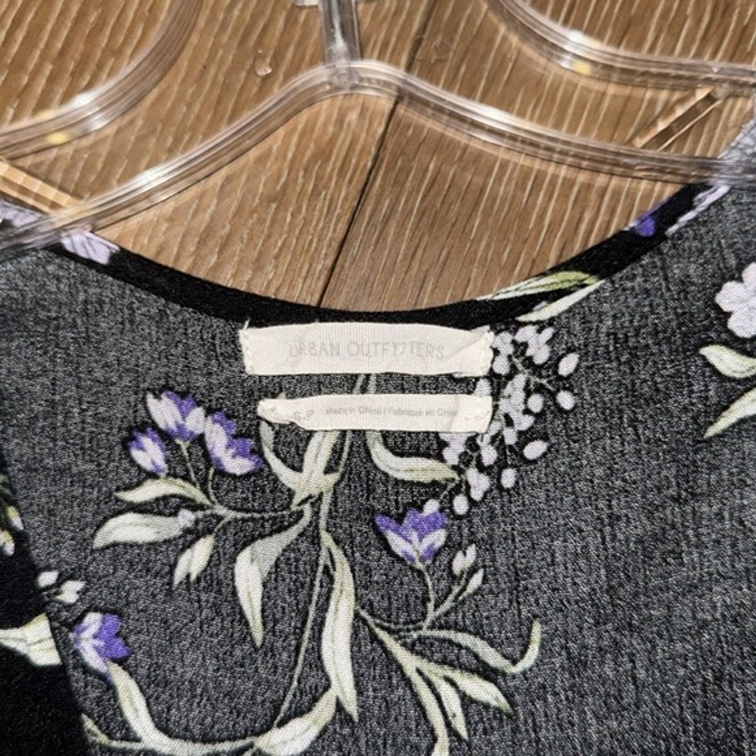 Urban Outfitters Floral Black and Purple Romper