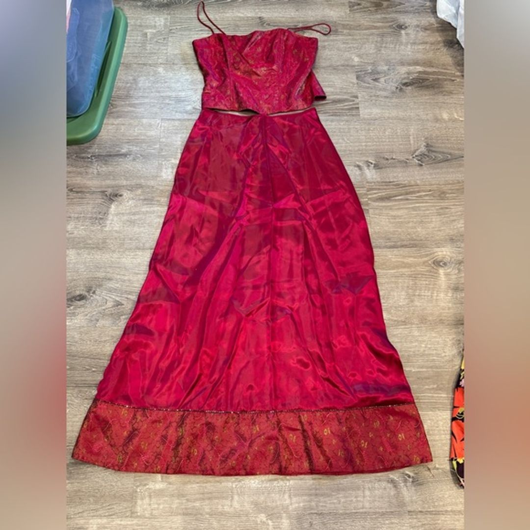 Vintage Corset Top 2-Piece Dress
