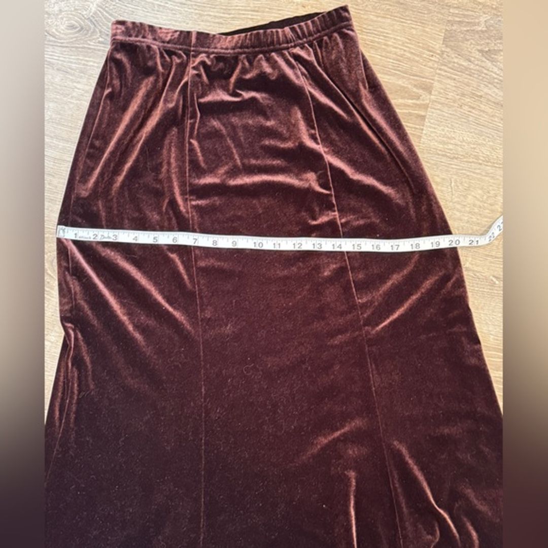 Velvet Chocolate Brown Skirt
