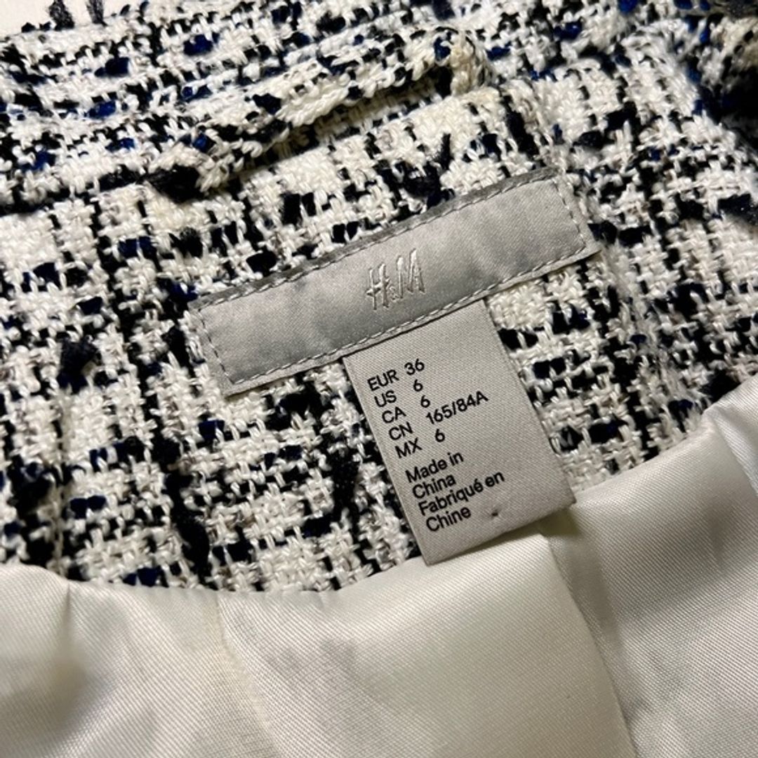 H&M Textured Tweed Weave Jacket