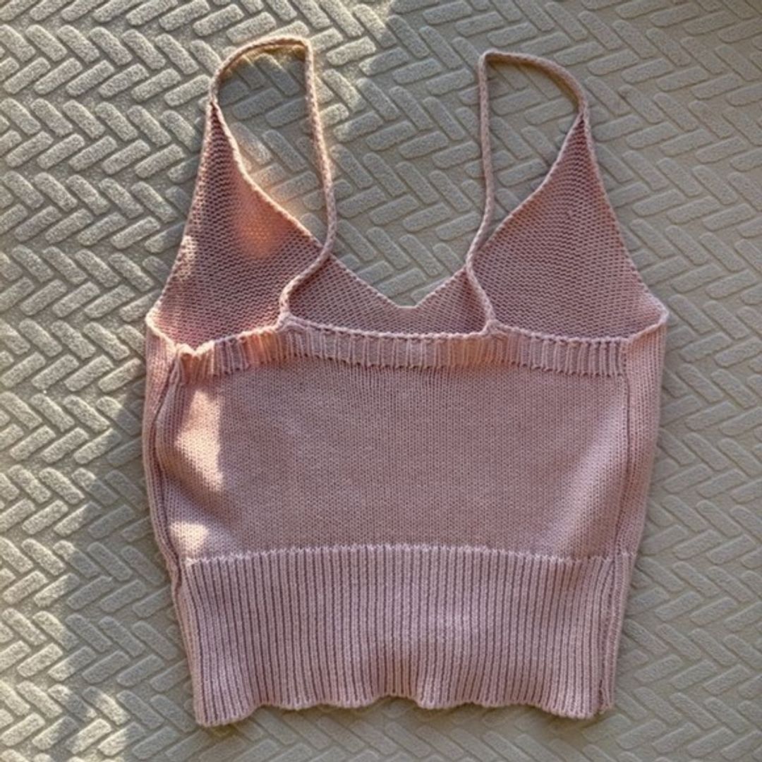 Pink Knit Women's Tank