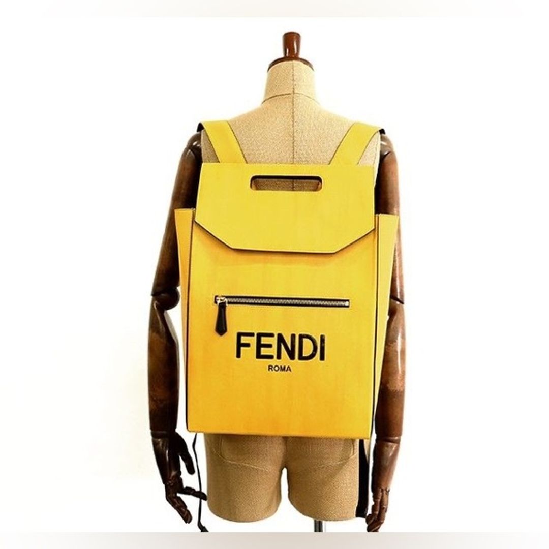 Fendi SS19 Runway Shopper Motif Leather Backpack