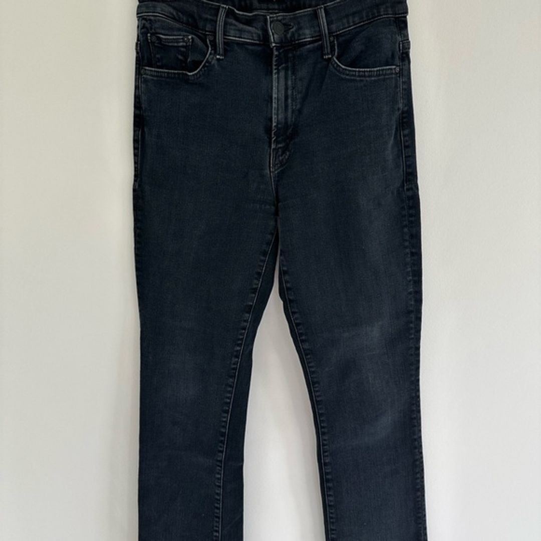 MOTHER Insider Crop Jeans in Blackbird Wash