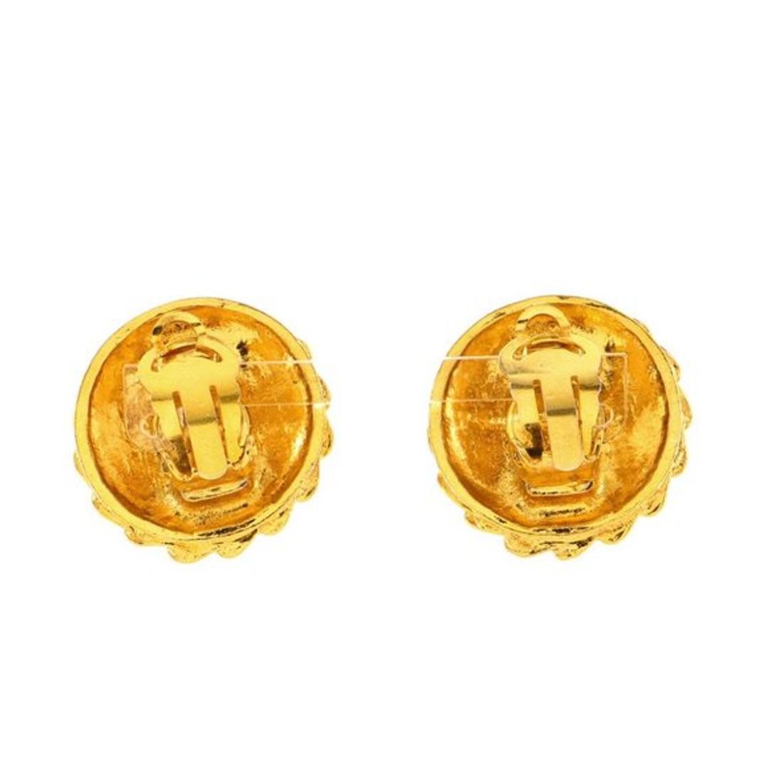 Chanel Vintage 80s Mademoiselle Rhinestone and Gold Earrings (Authenticated)