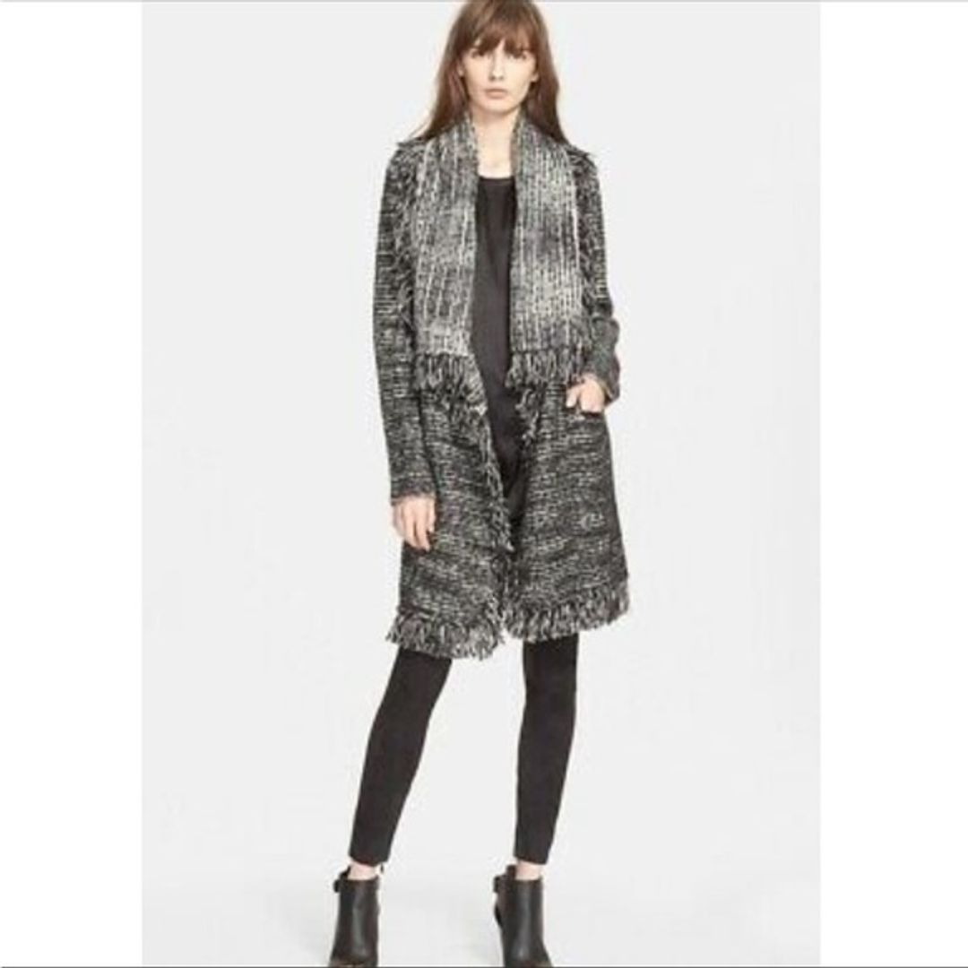 Vince Sweater Fringe Coat