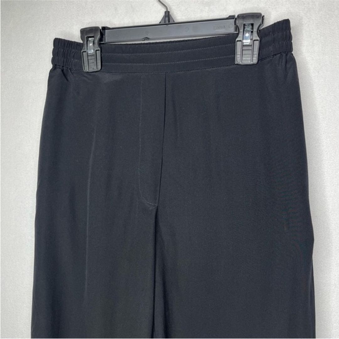 COS Black 100% Silk Wide Leg Trousers