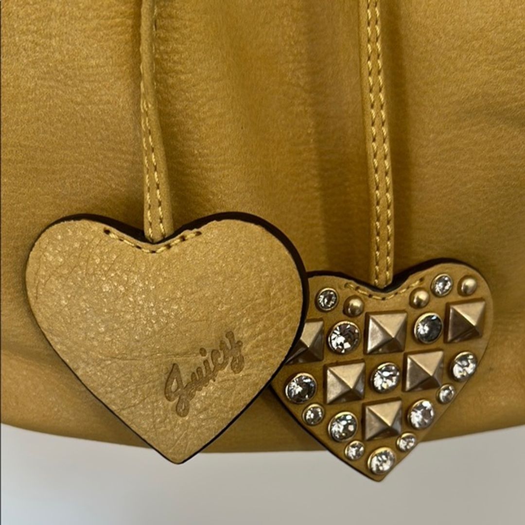 Juicy Couture Y2K Yellow Leather Shoulder Bag