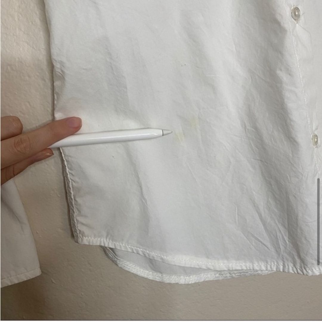 Nili Lotan White Cotton Button Up Top