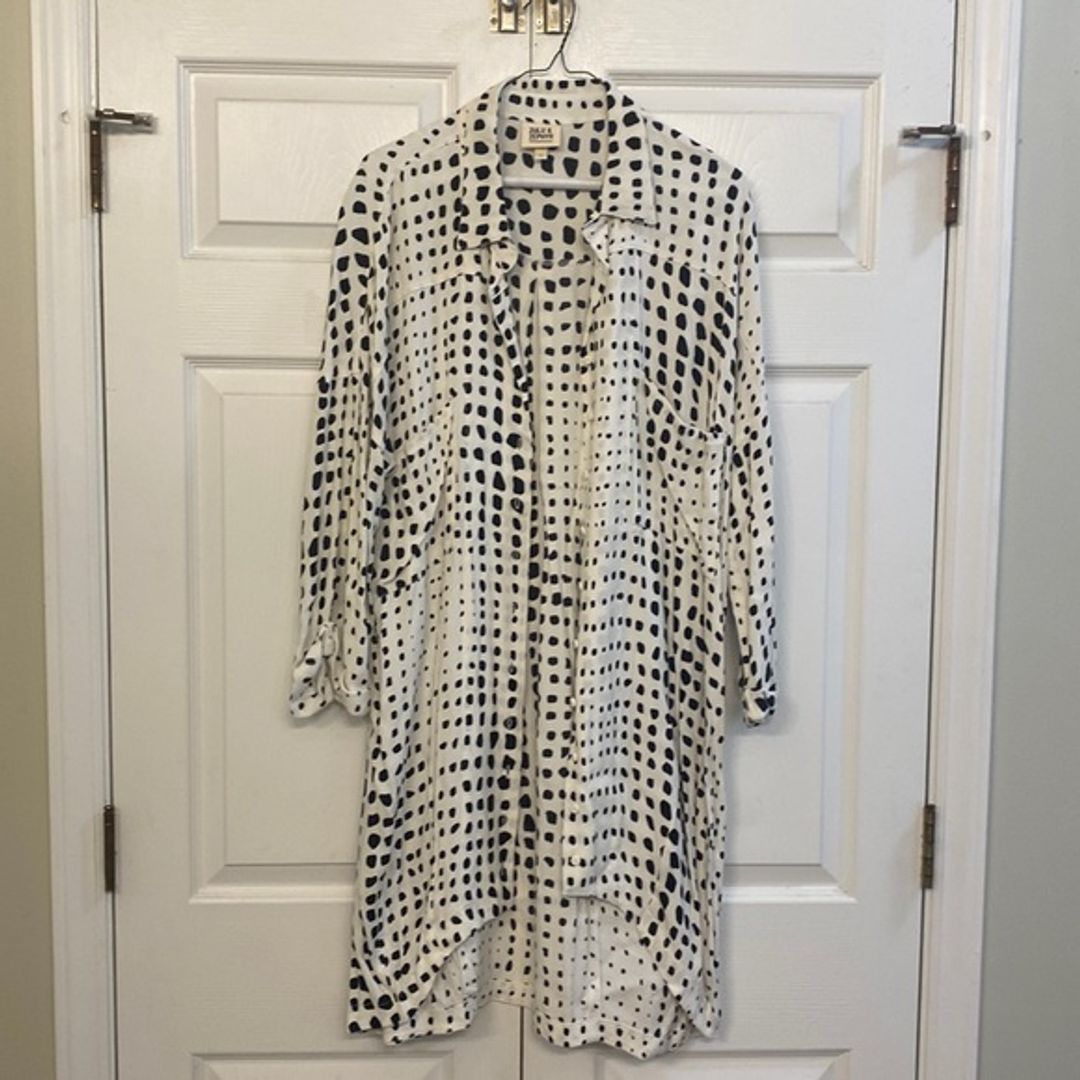 Zulu & Zephyr Button Down Signature Shirt Dress size 12