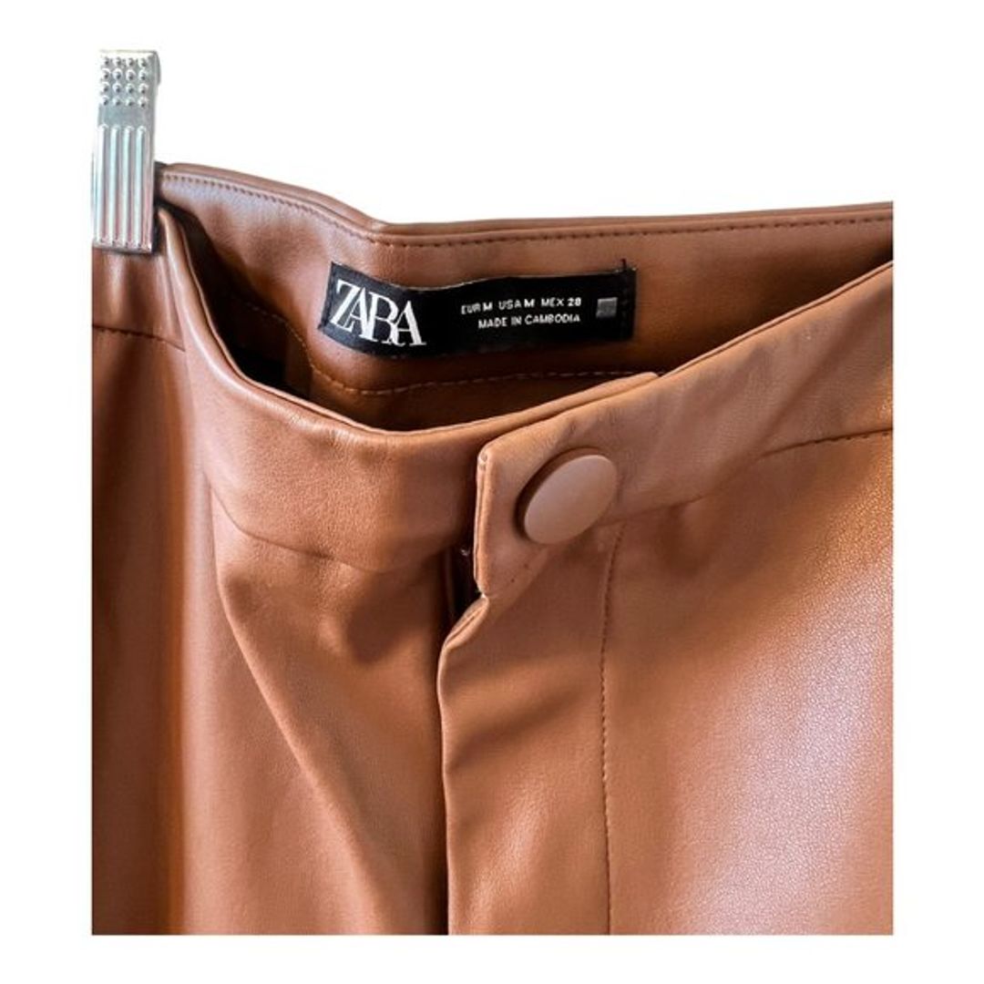 Zara FW20/21 Brown Faux Leather Leggings
