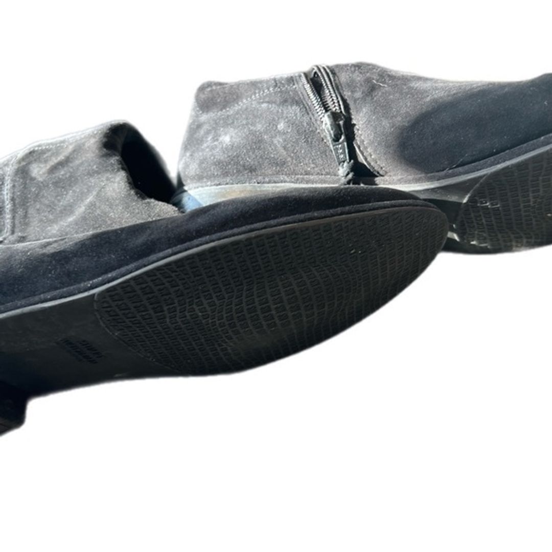 Stuart Weitzman Classic Signature Black Suede Knee-High Flat Boot