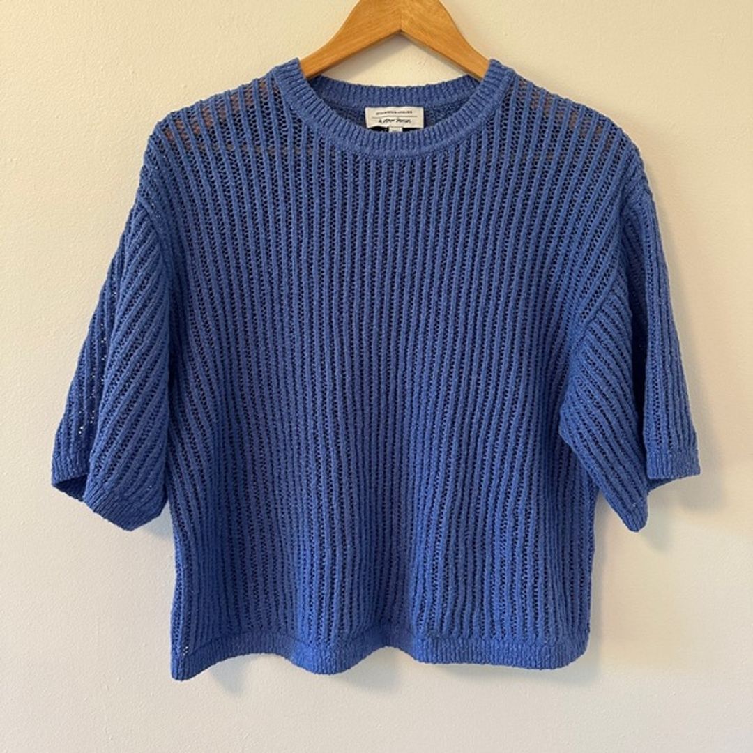 Short Sleeve Ribbed Cotton Boxy T-Shirt