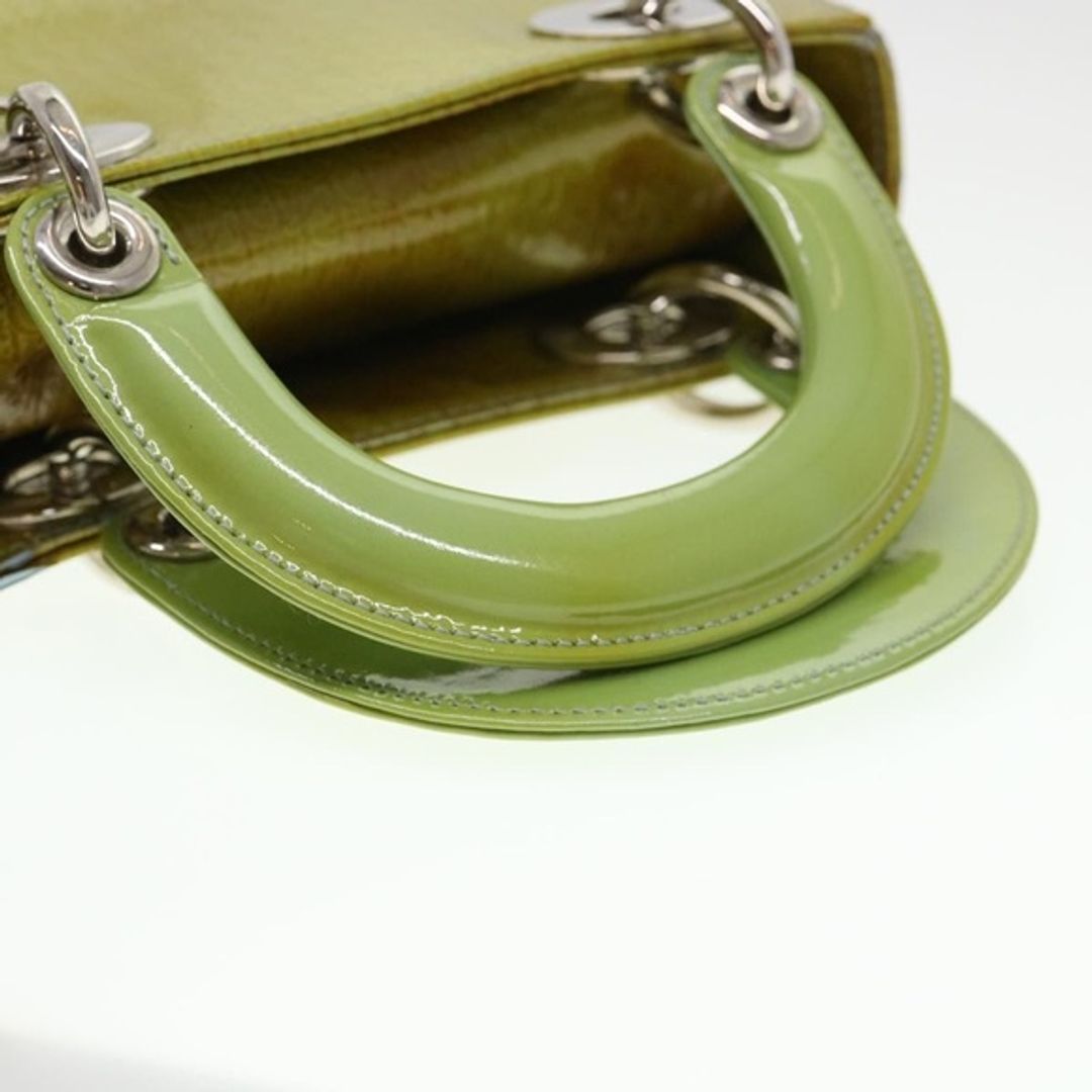 Dior Christian Dior Lady Dior Patent Leather Trotter Embossed Bag with Strap and Card