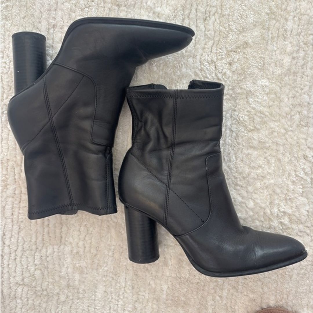 Zara Black Heeled Ankle Booties