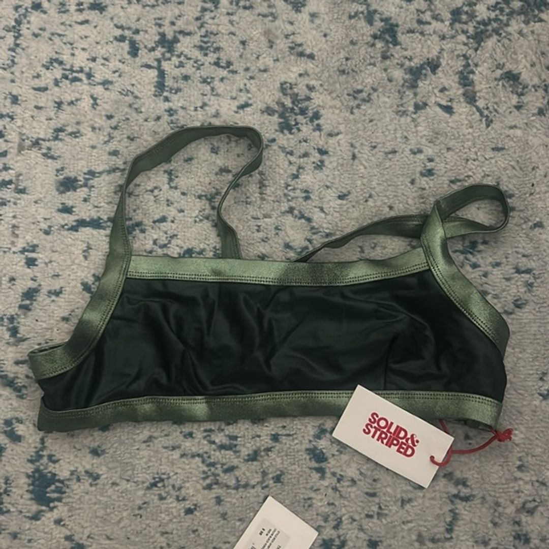 NWT Solid and Striped Scottie Bikini Set