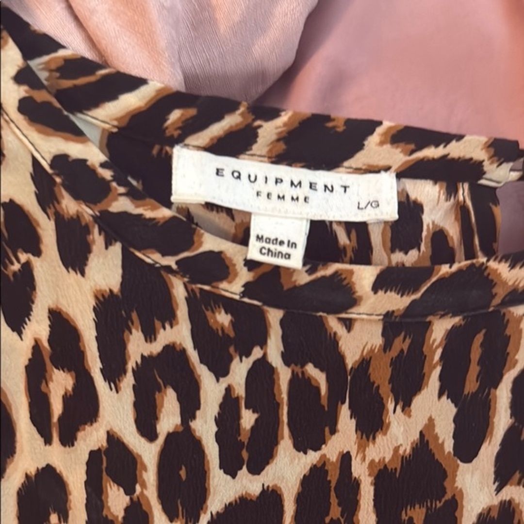 Silk Leopard Print Shift Dress