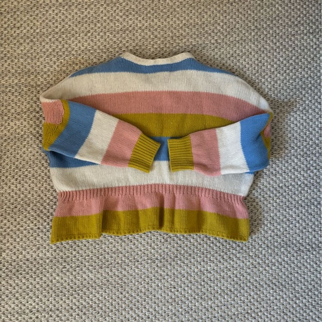Valentino RED VALENTINO Virgin Wool Cropped Striped Sweater