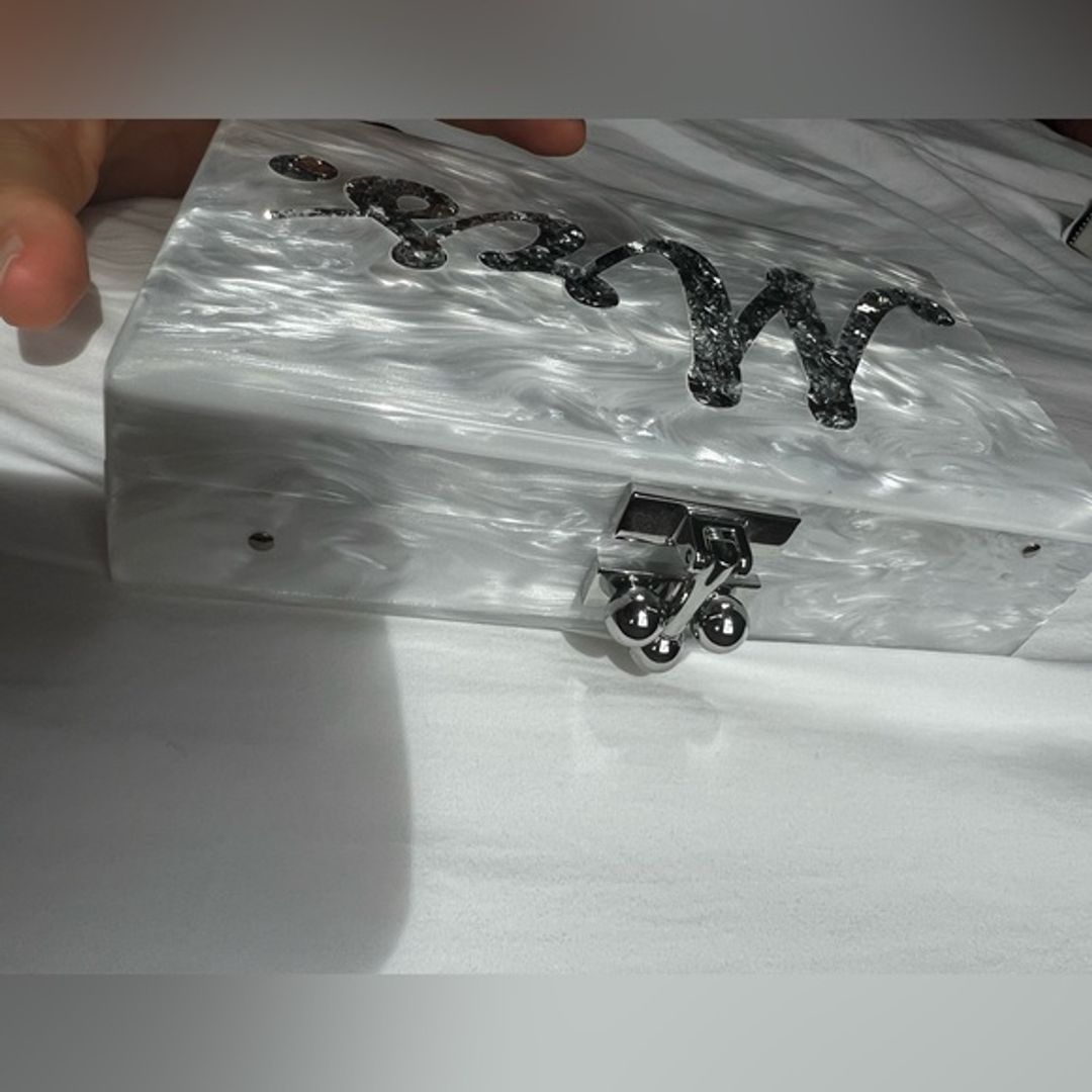 Edie Parker Mrs. Acrylic Shoulder/Clutch Bag