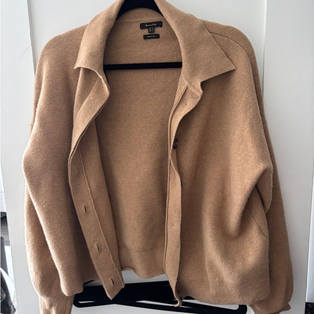 Massimo Dutti Wool Knit Jacket (Boiled Knit)