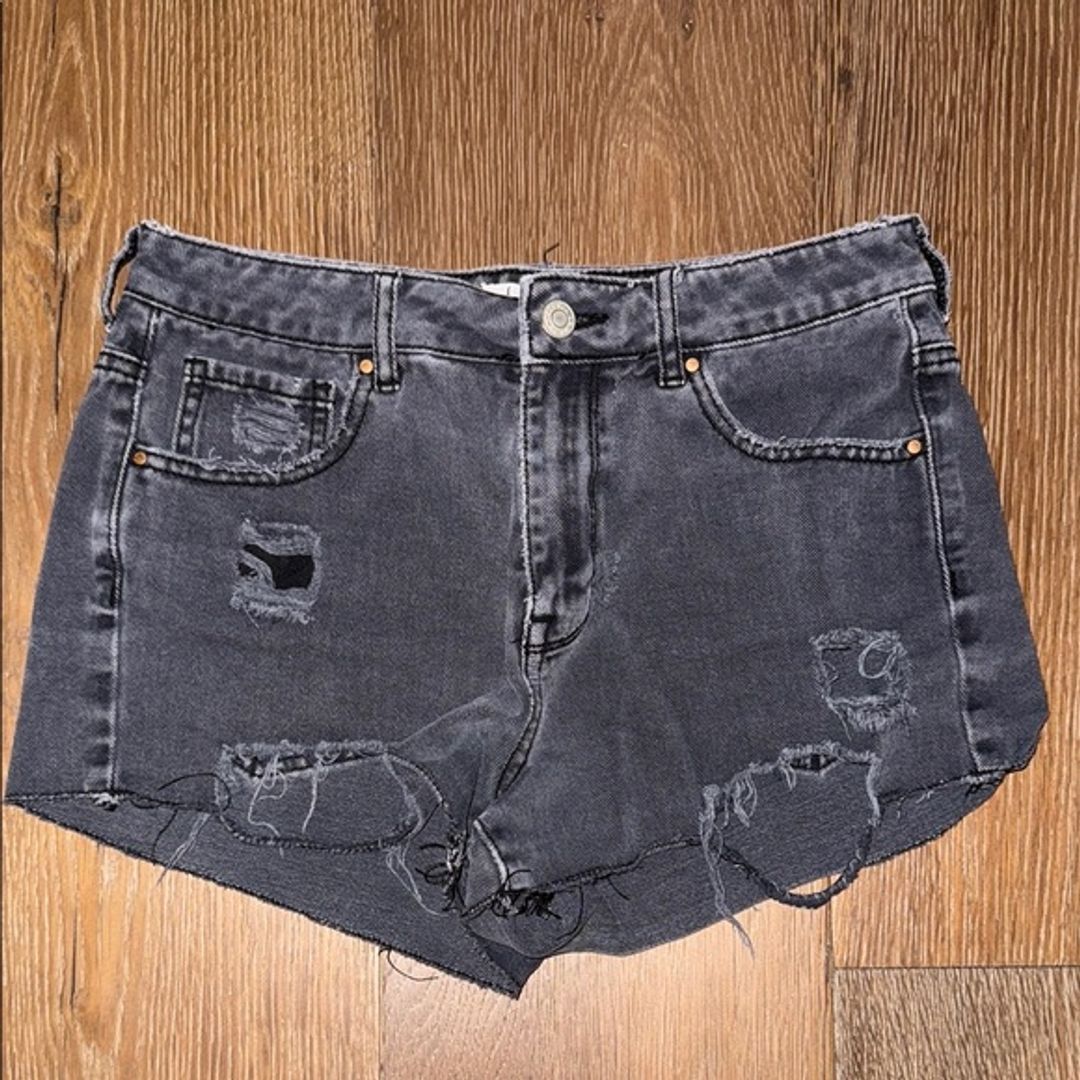 Pacsun Distressed Black Denim Shorts