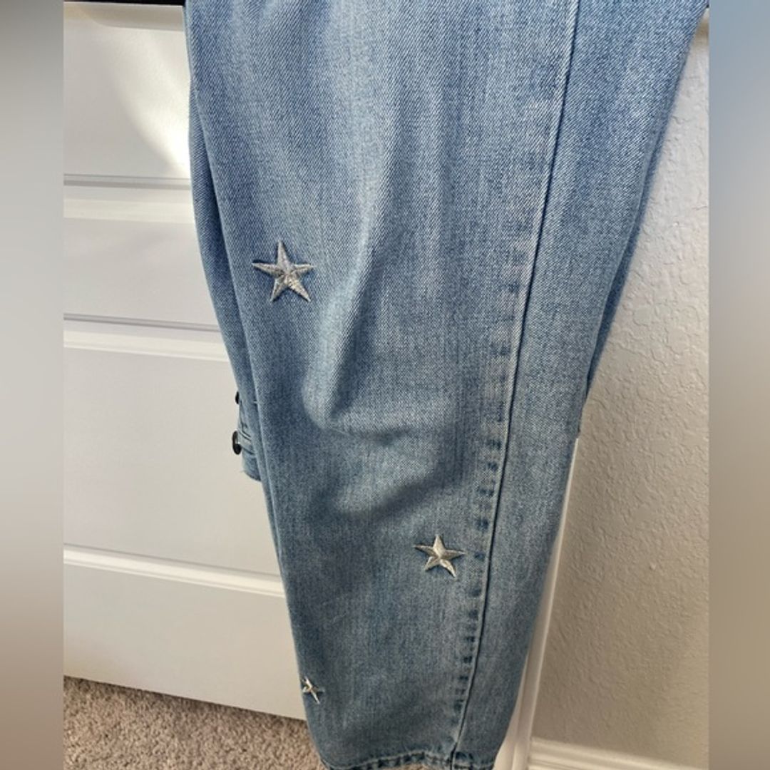 Pistola Charlie Straight Leg Jeans with Star Embroidery