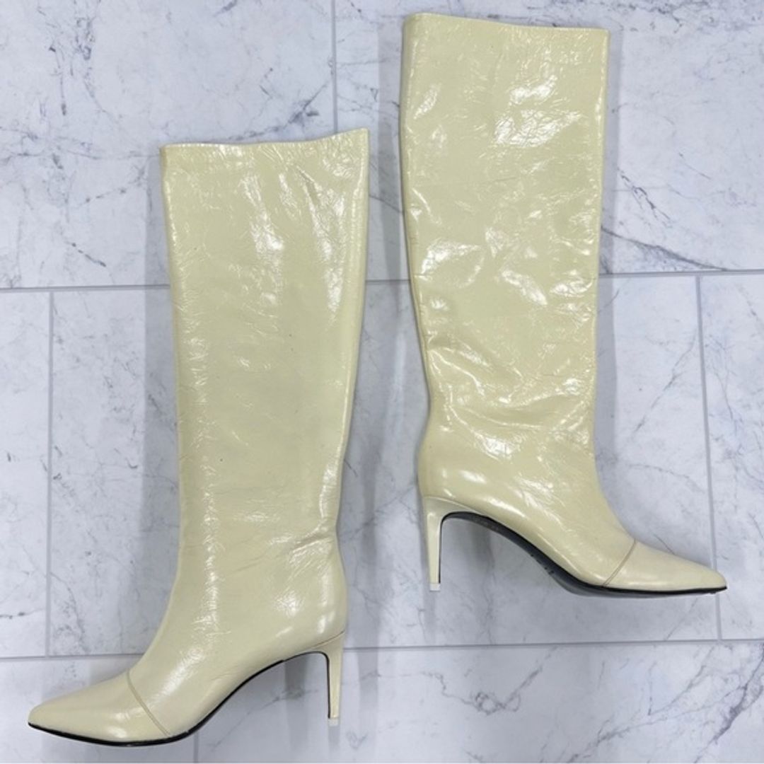 Rag & Bone Beha Knee High Crinkled Leather Boots