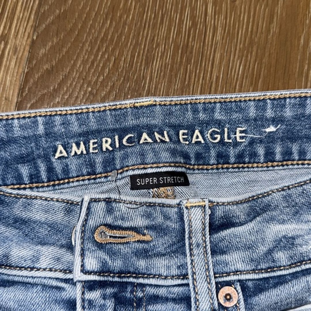 American Eagle Blue Mini Jean Skirt