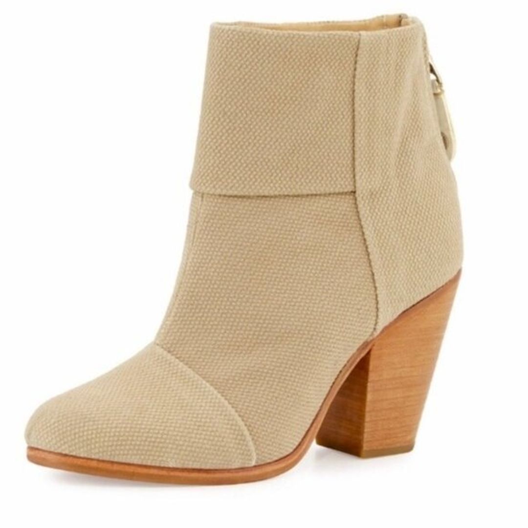 Rag & Bone Newbury Classic Canvas Ankle Boots - Beige - Size 40