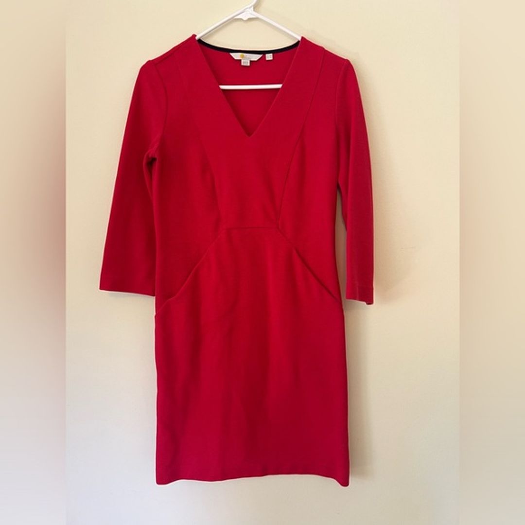 Boden ottoman dress size 6 magenta