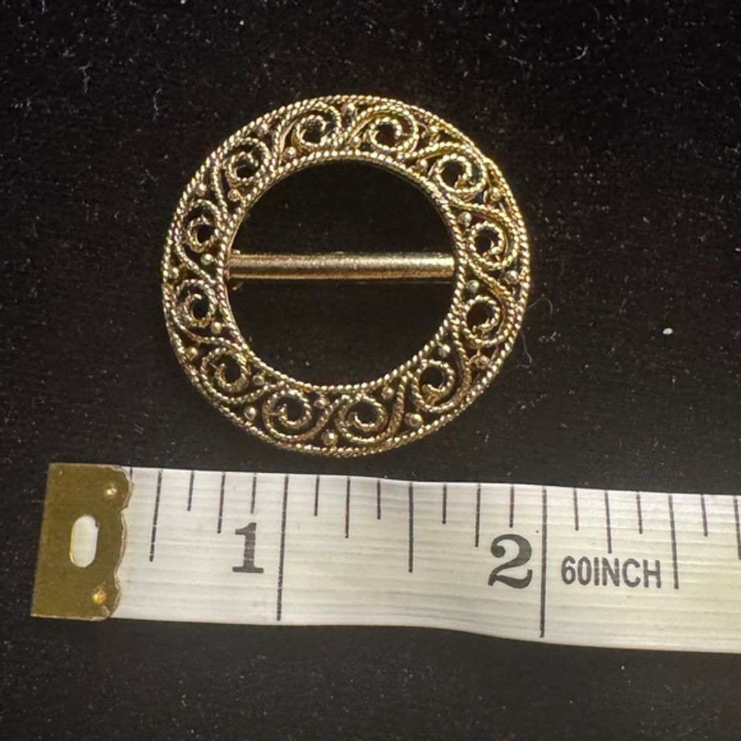 MCM Vintage Gold Tone Brooch