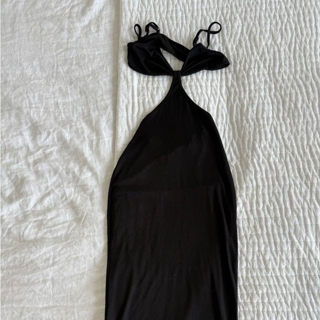 Elegant Black Cut-Out Dress