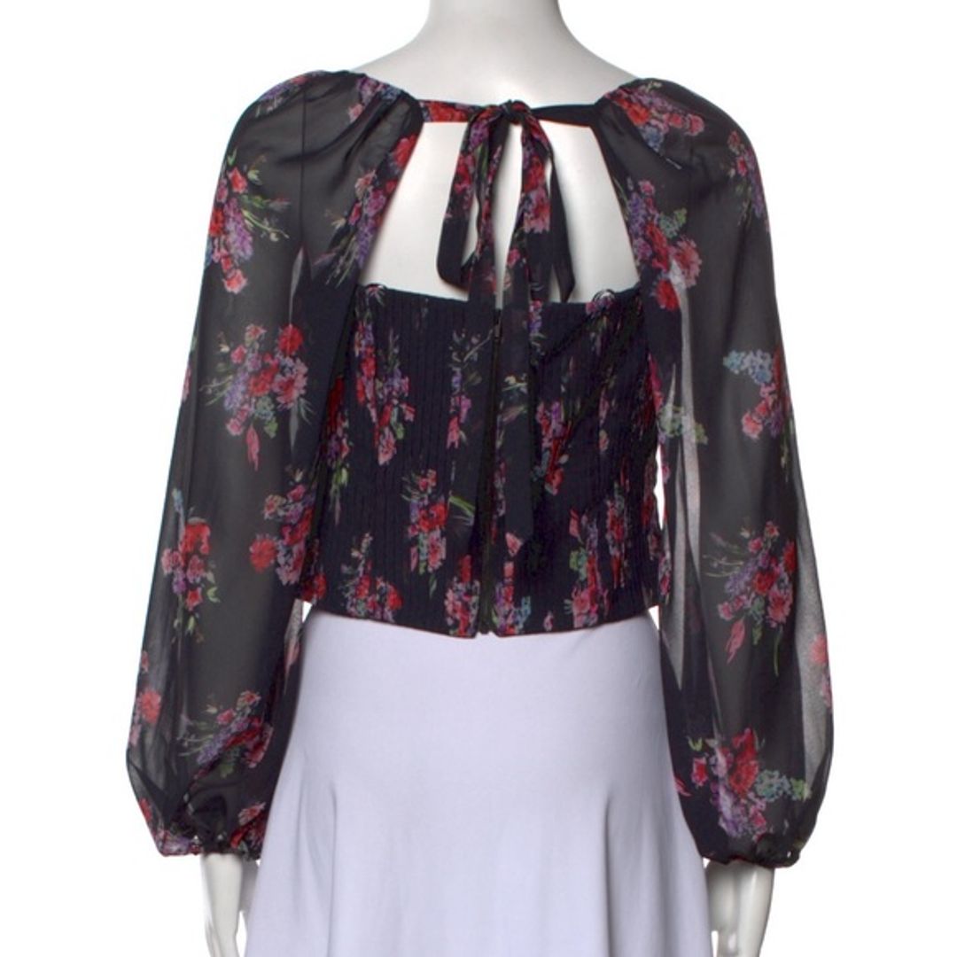 NWT Amur Black Floral Top