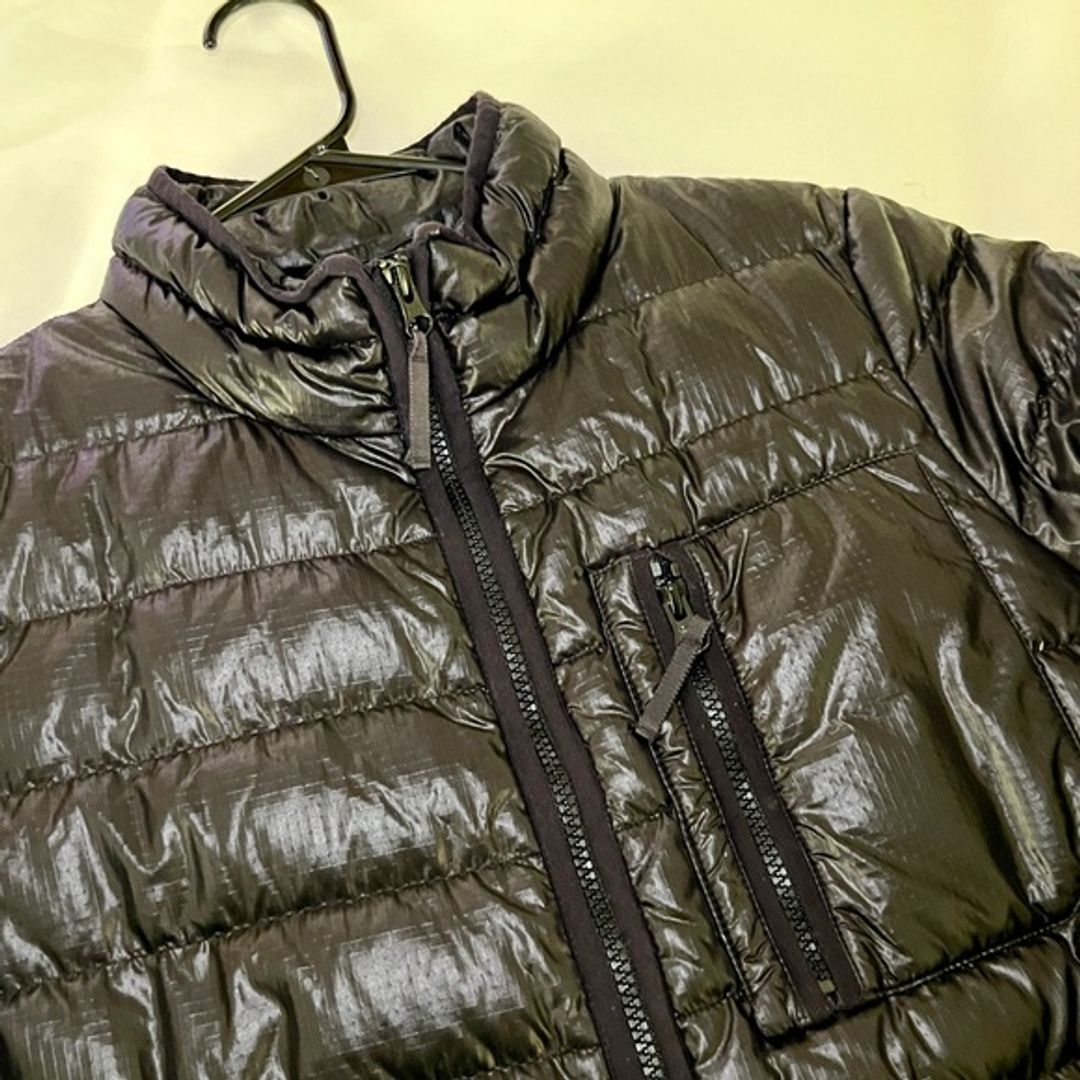 J. Crew Black Shiny Fitted Puffer Jacket