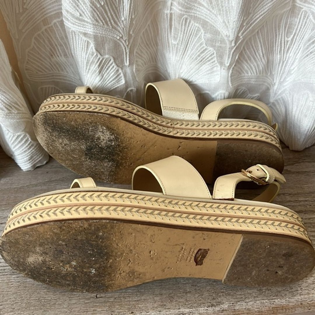 Gabriela Hearst Cream Leather Espadrilles