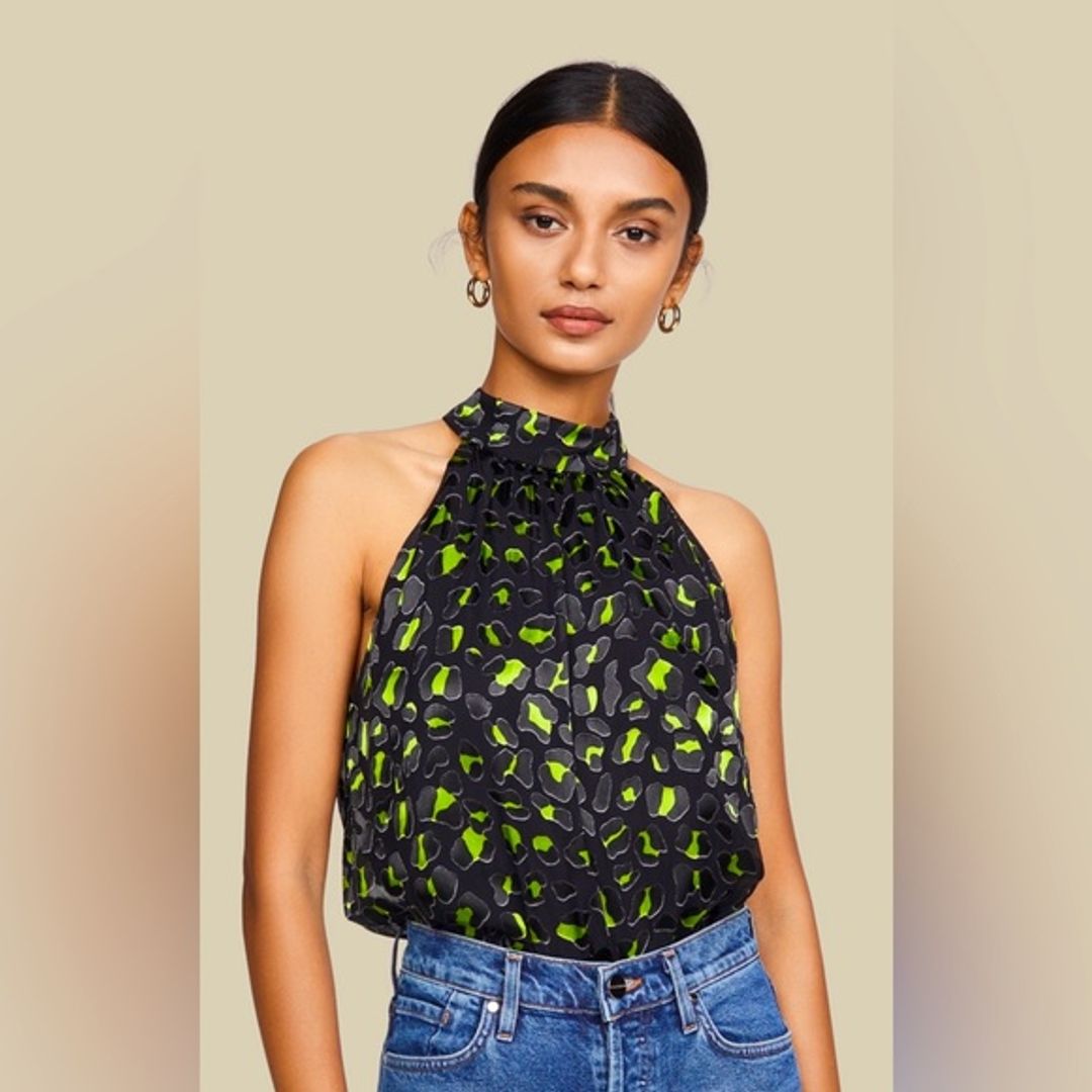 NWT Alice + Olivia Kingsley Halter Top
