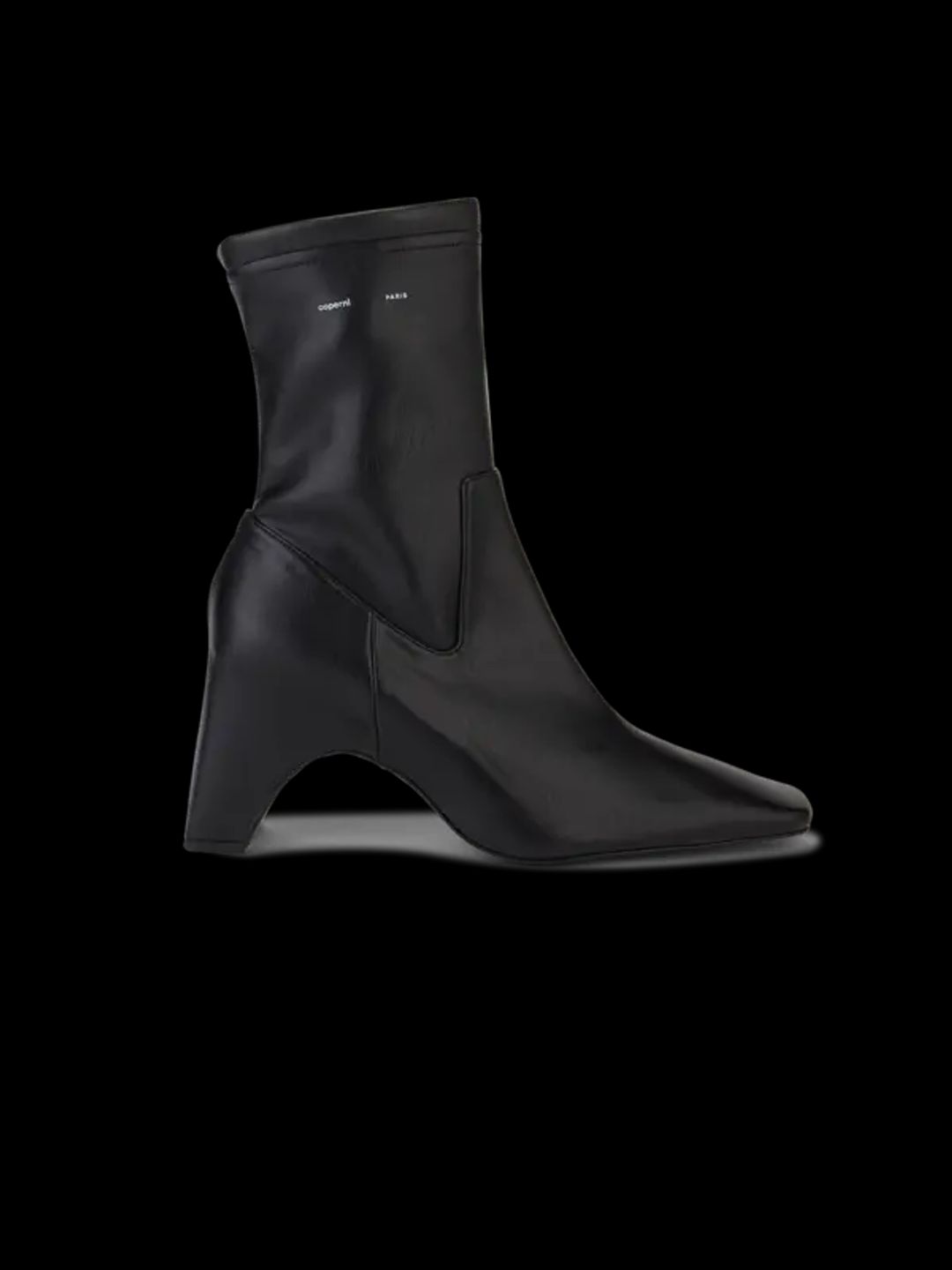 Coperni Square Toe Low Bridge Boots in Black