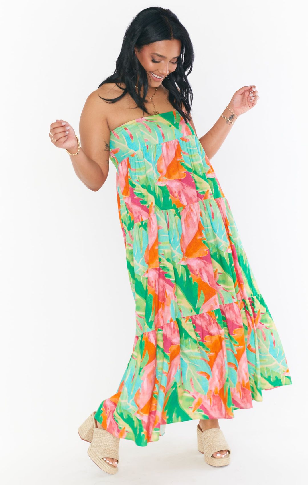 Melody Maxi Skirt ~ Tropics Palm #3