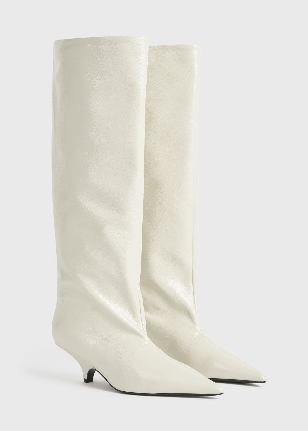 Wedge-heel Naplack boots bleached sand #4