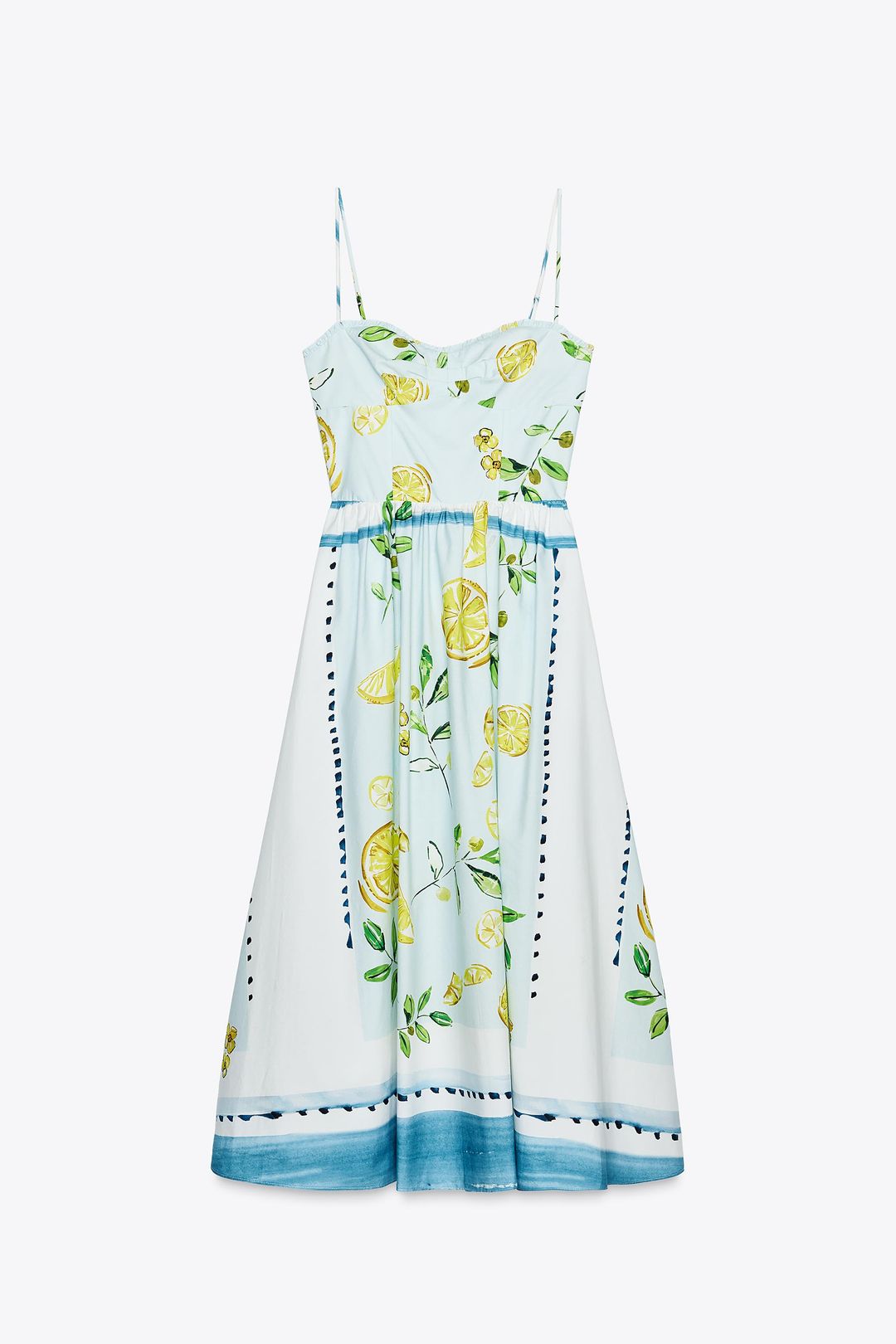 LEMON PRINT POPLIN DRESS 0/3454/347/050/02