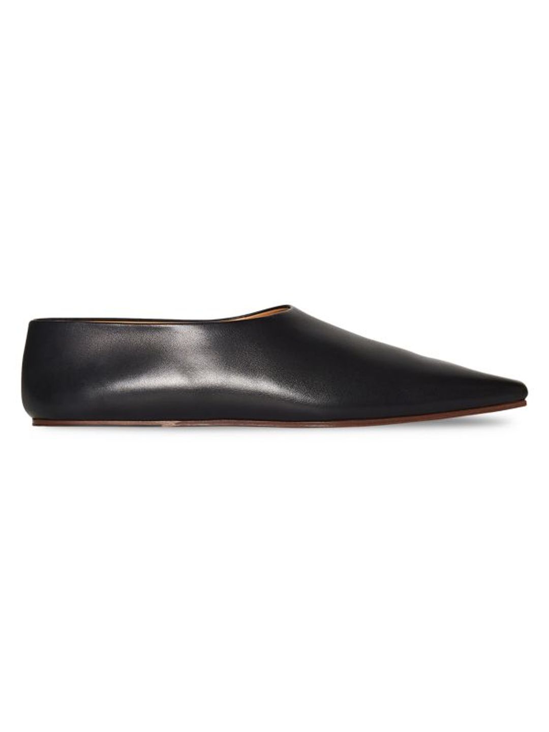 Square Toe Leather Flats