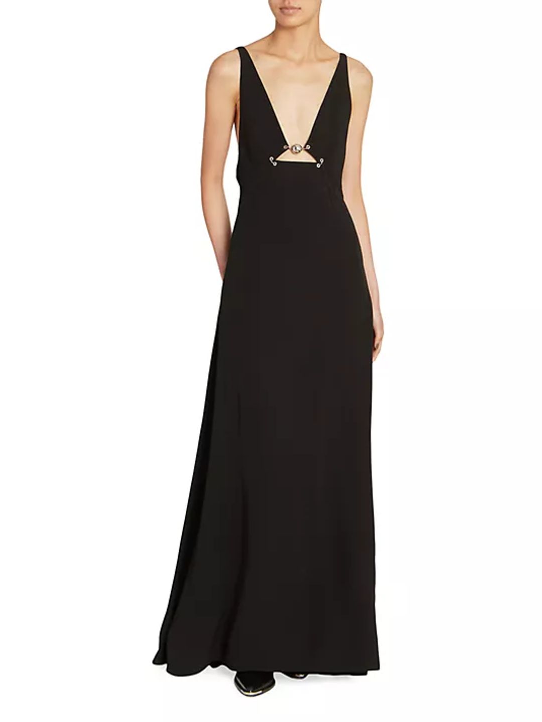 Cutout embellished crepe maxi dress #3