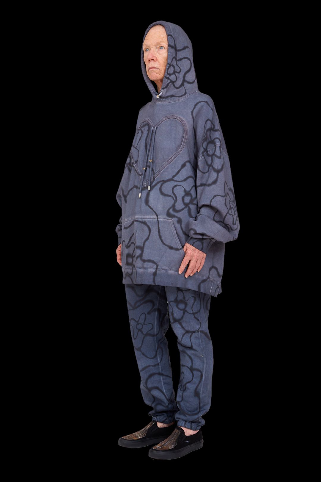 BLACK ROSES HEART HOODIE #4