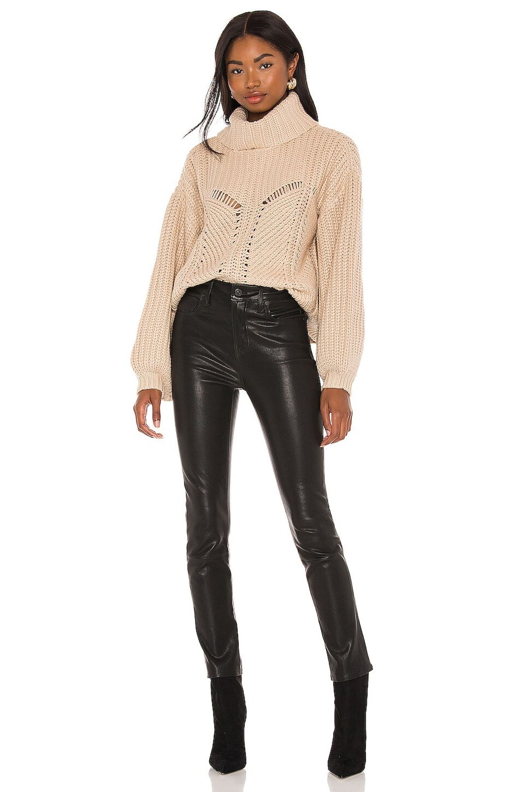 Soft Faux Corset Oversized Pullover #4