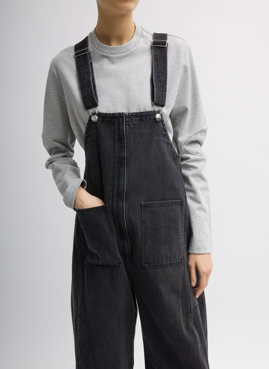 Vintage Black Denim Jumpsuit #4