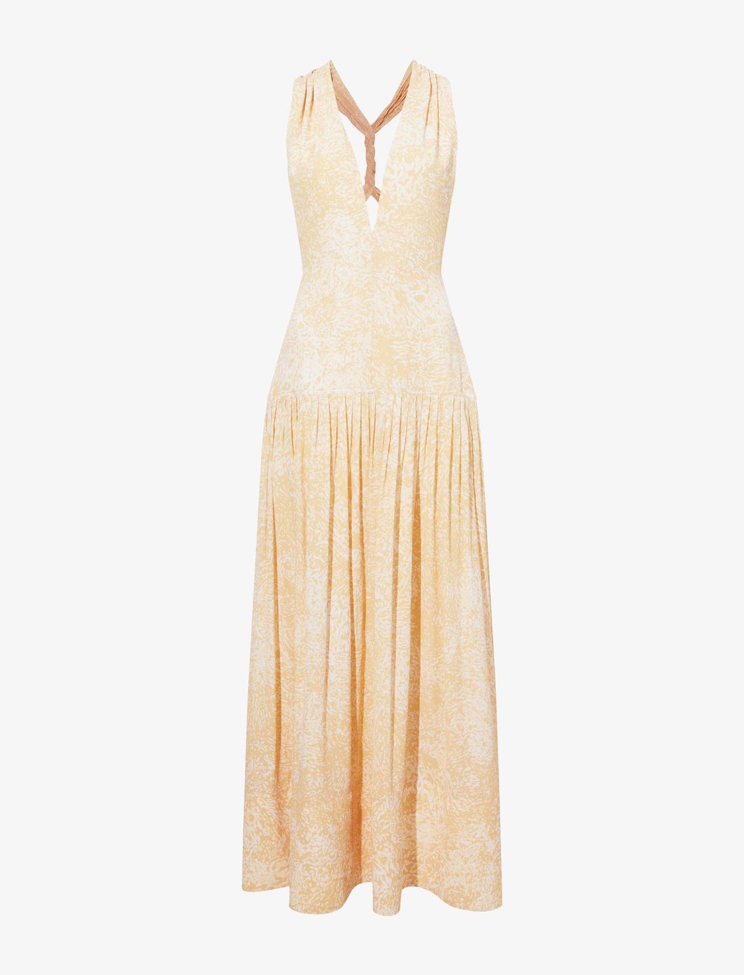 Simone Twist Back Dress in Printed Viscose Crepe