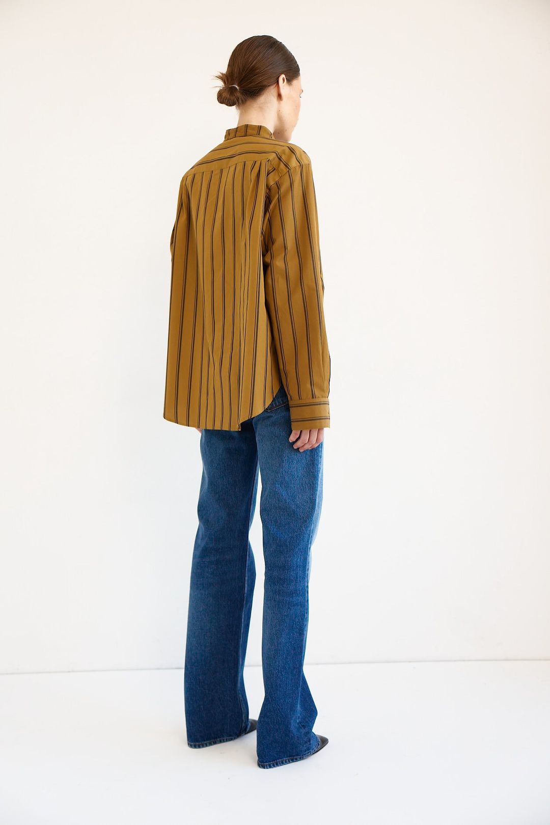 The Editor Shirt in Goldenrod Stripe #7