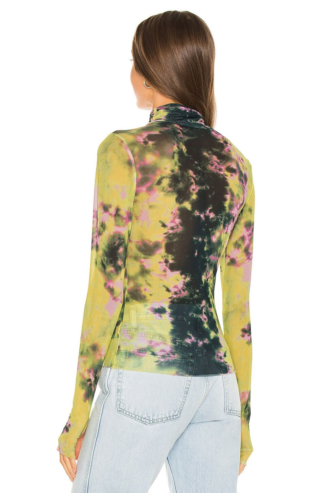 AFRM Zadie Top in Limelight Tie Dye #3