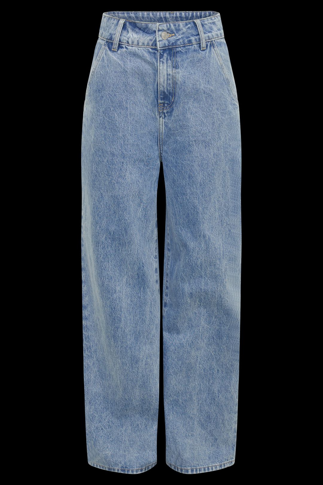 Roxy Wide Leg High Waist Denim Jeans - Mid Blue #10